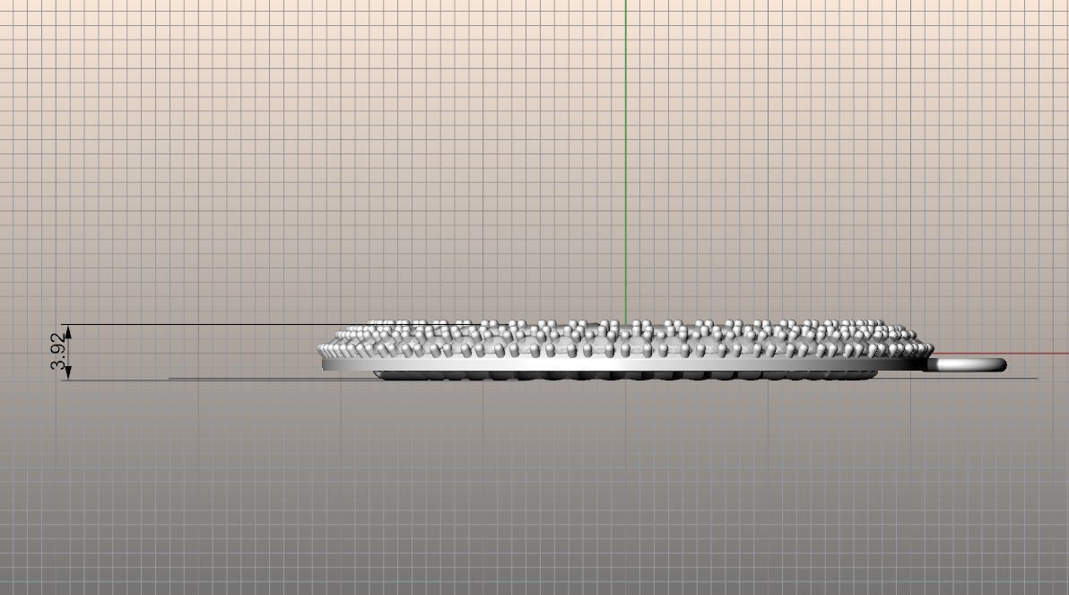 Pieta pendant 3D print model_2