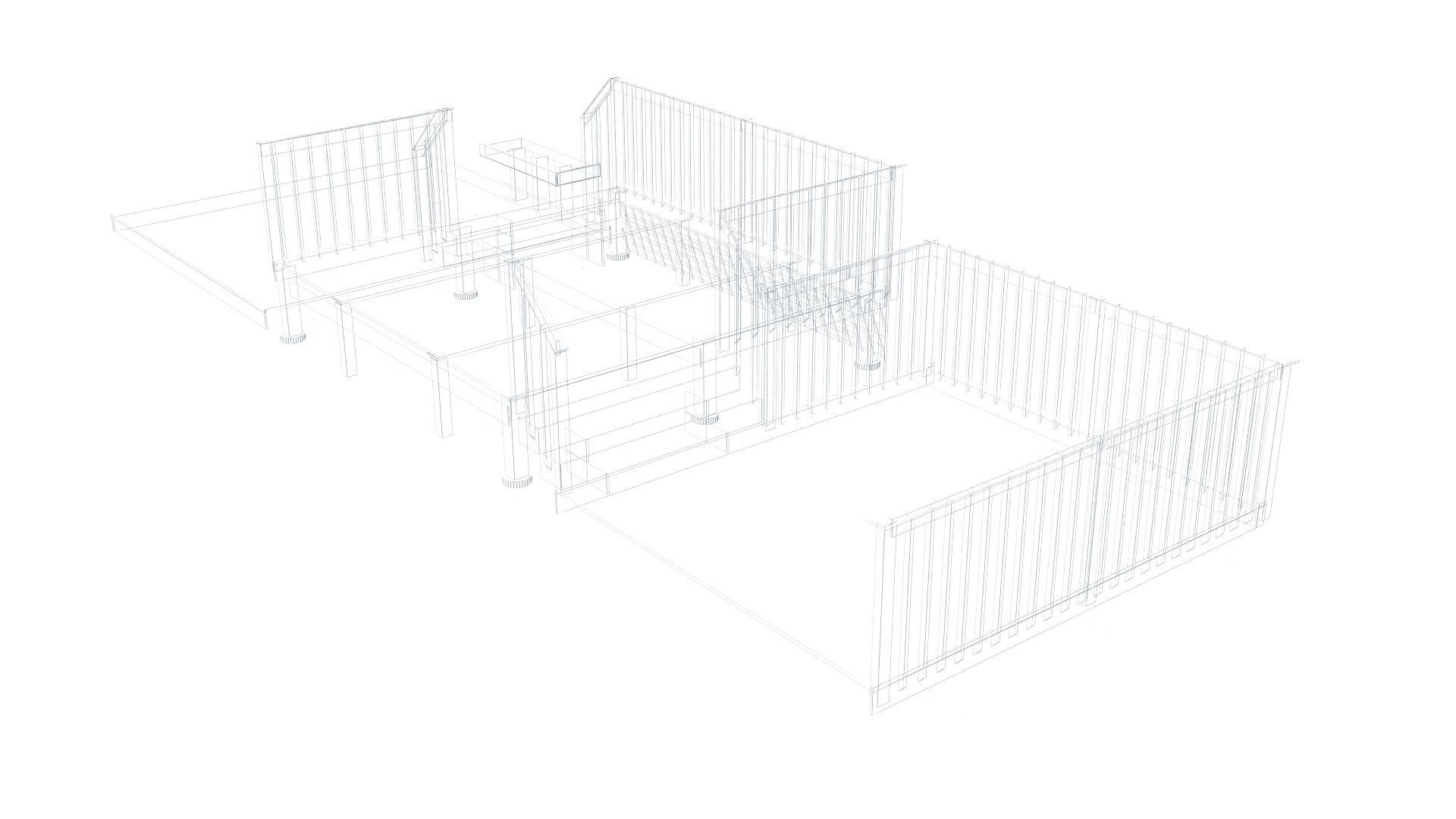 Three Level Deck for Houses Low-poly 3D model_15