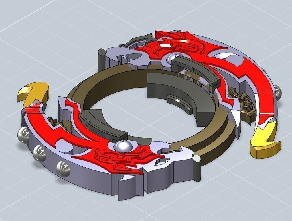 Beyblade Attack ring- Driger GT Free 3D print model_8