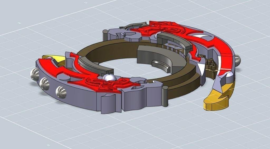 Beyblade Attack ring- Driger GT Free 3D print model_5