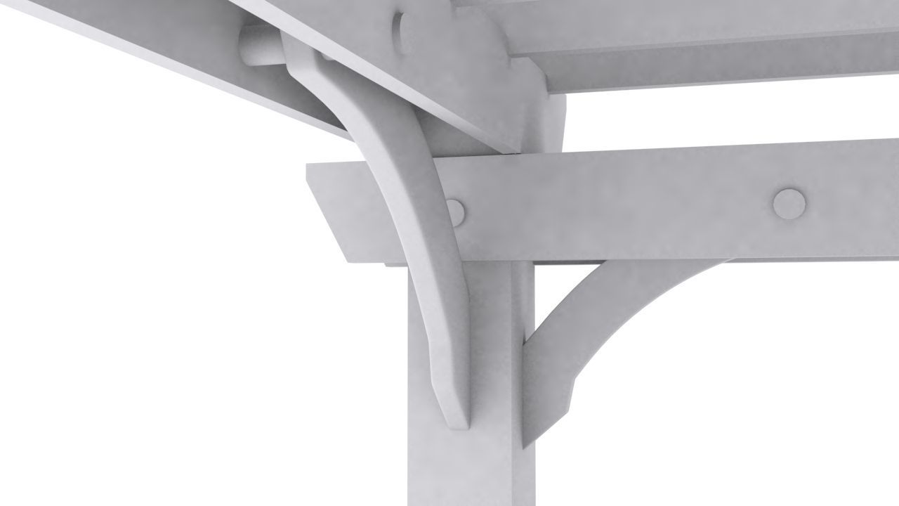 Patio Gazebo Backyard Garden 3D model_16