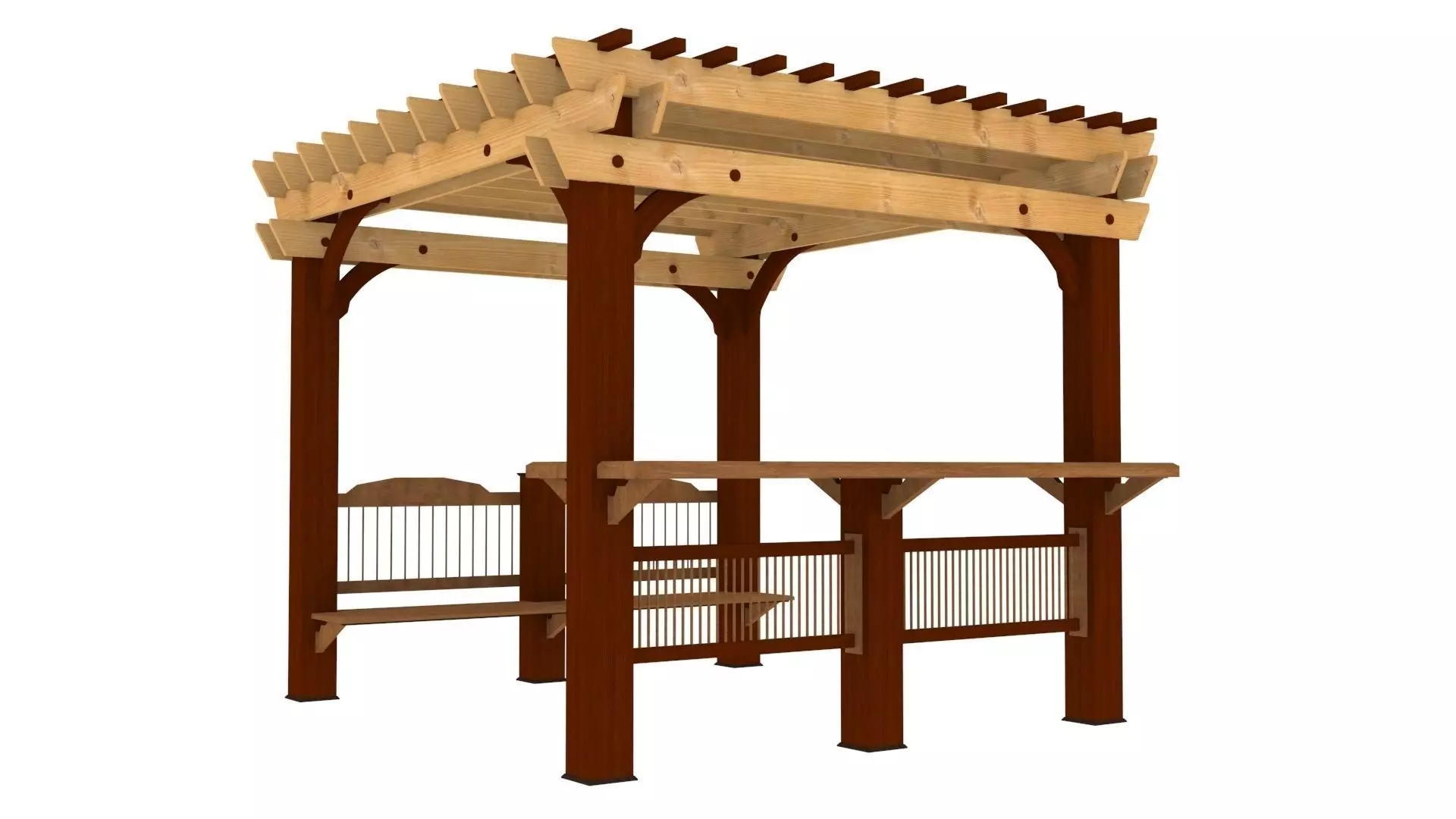 Patio Gazebo Backyard Garden 3D model_0