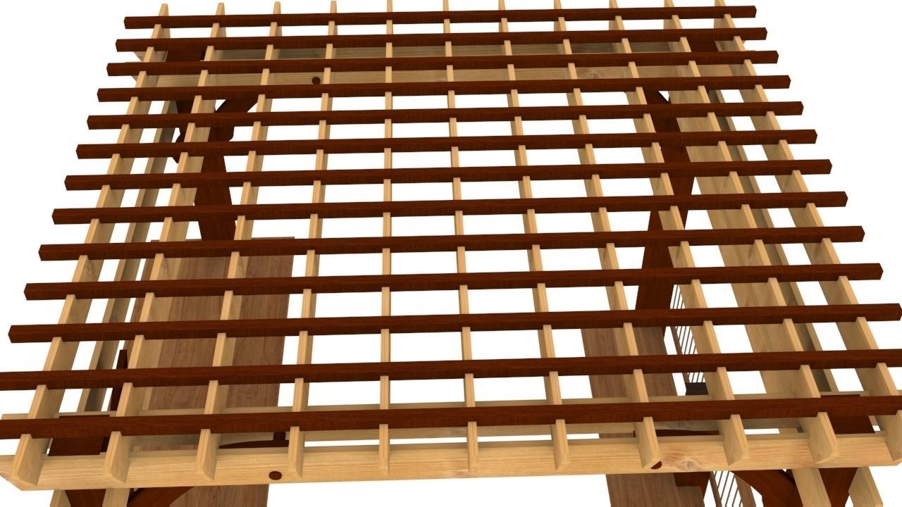 Patio Gazebo Backyard Garden 3D model_6