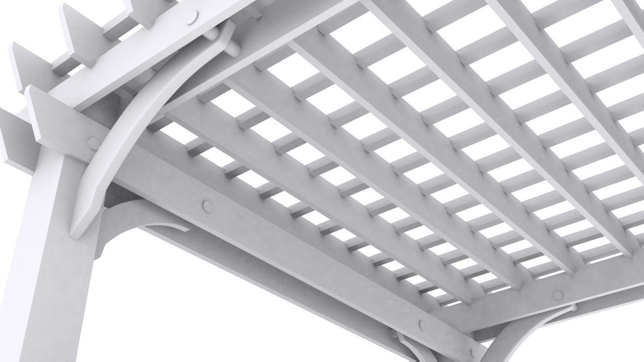 Patio Gazebo Backyard Garden 3D model_12