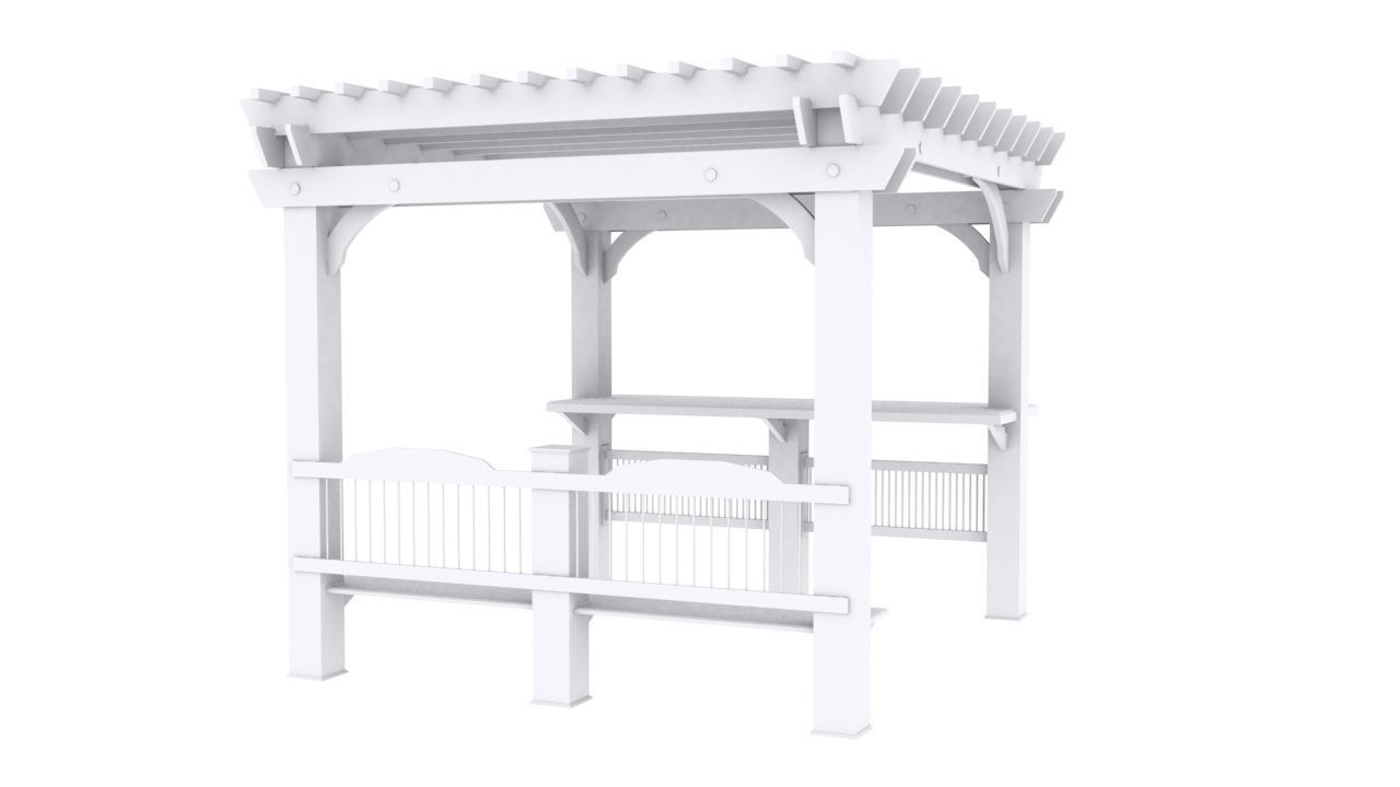 Patio Gazebo Backyard Garden 3D model_9
