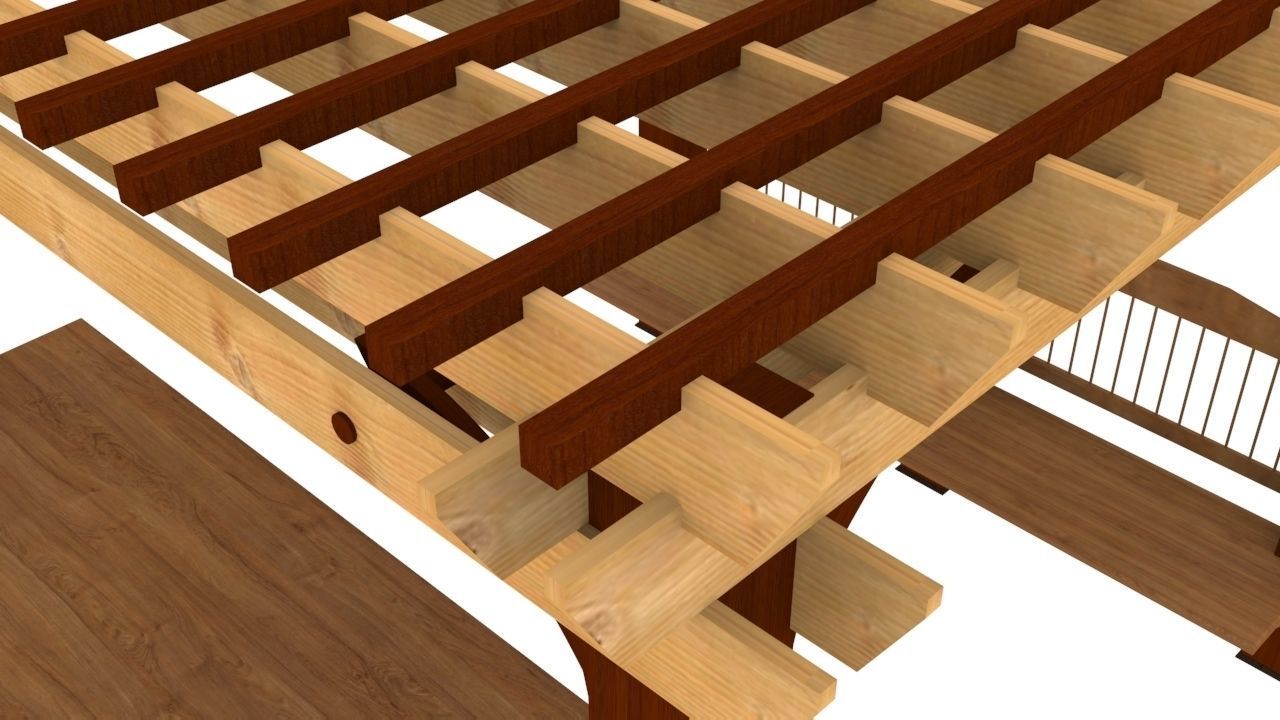 Patio Gazebo Backyard Garden 3D model_7