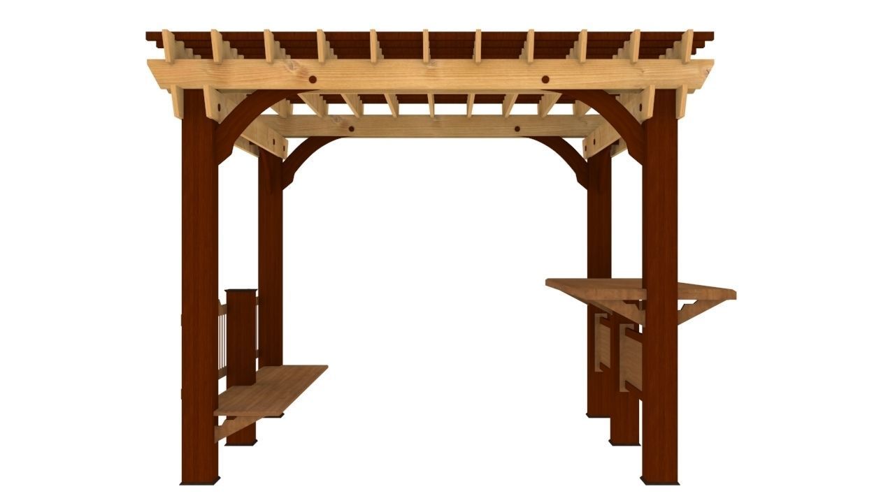 Patio Gazebo Backyard Garden 3D model_2