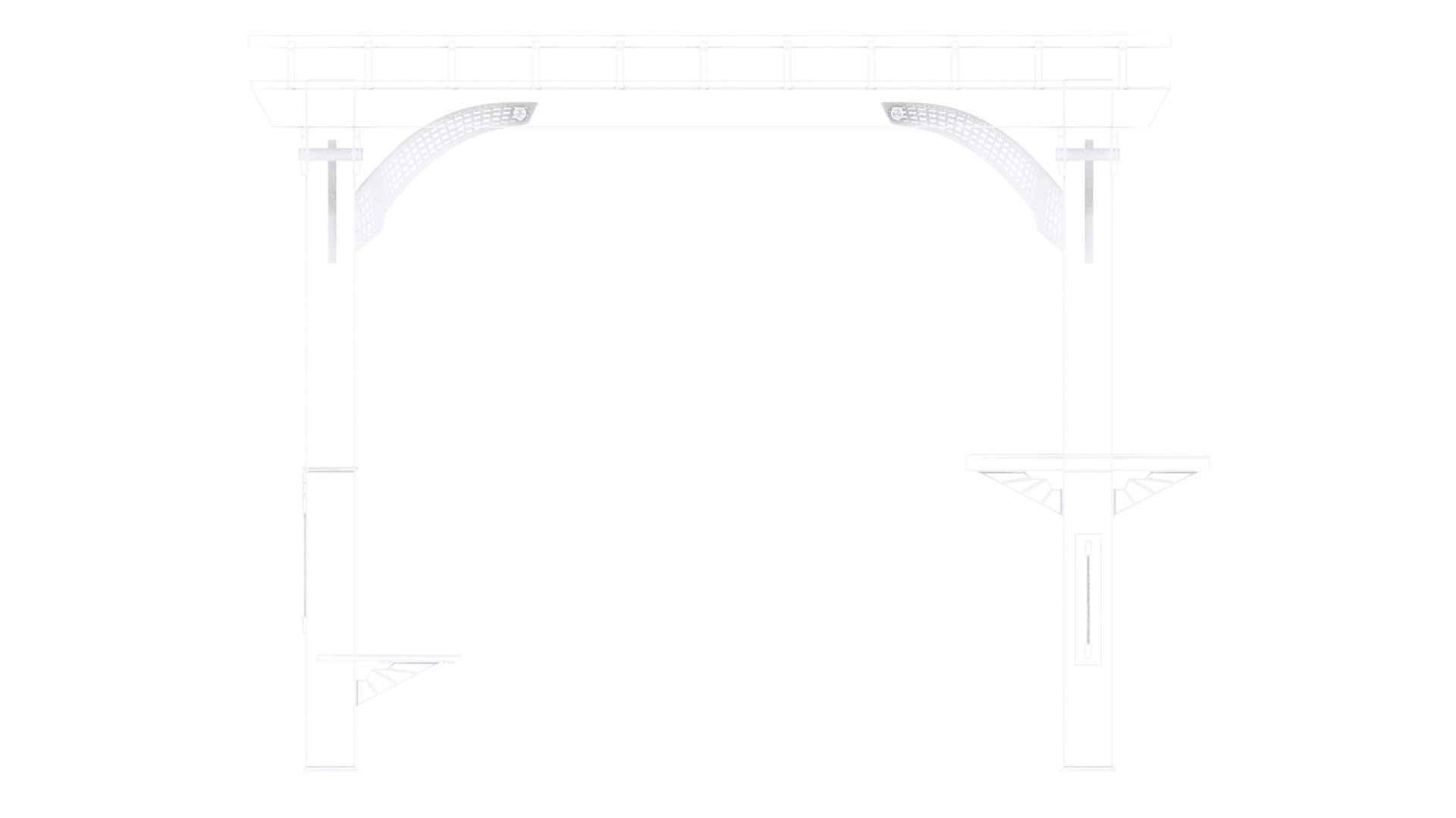 Patio Gazebo Backyard Garden 3D model_19