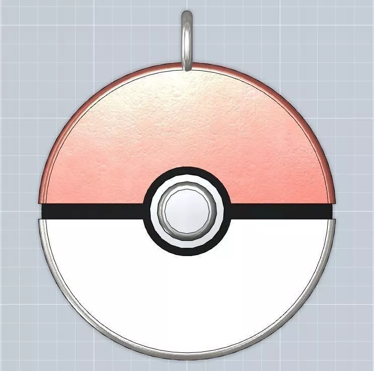 Pokeball Pendant Free 3D print model