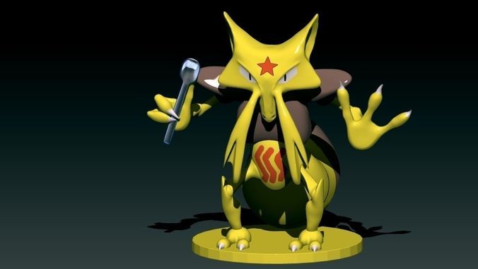 Kadabra pokemon figure holding tool 3D print model