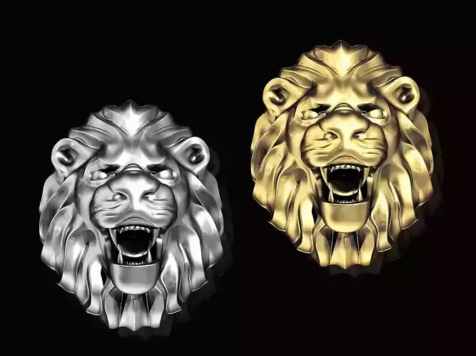 Lion with waves hair Ring