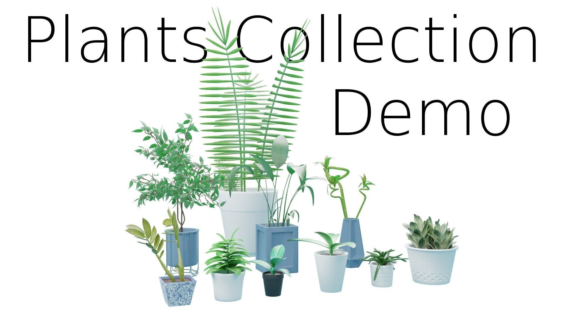 Plants Collection DEMO Free low-poly 3D model_0