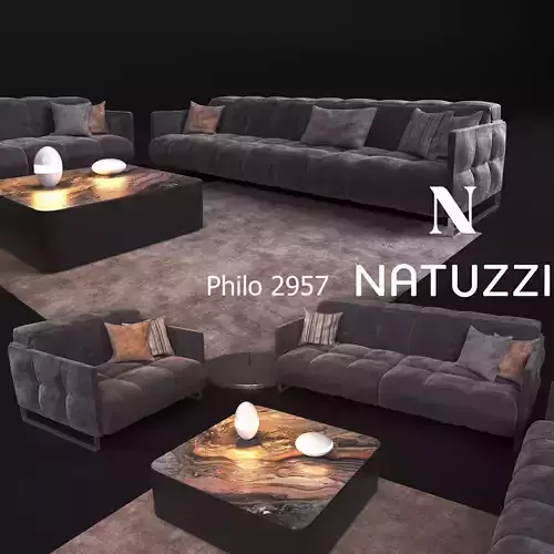 Sofa in modern style   NATUZZI Philo 2957