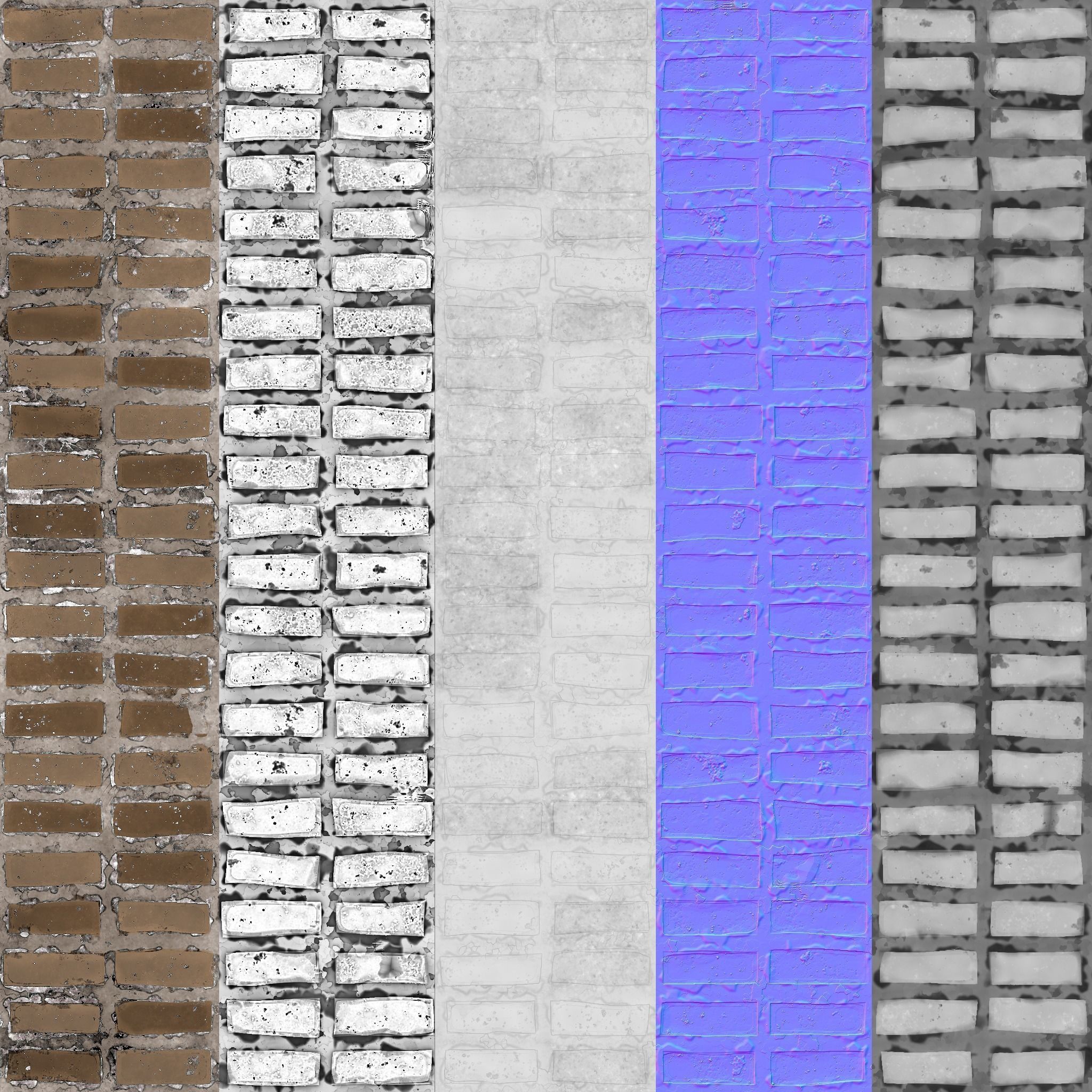 Stylized Rough Brick Material Texture_1