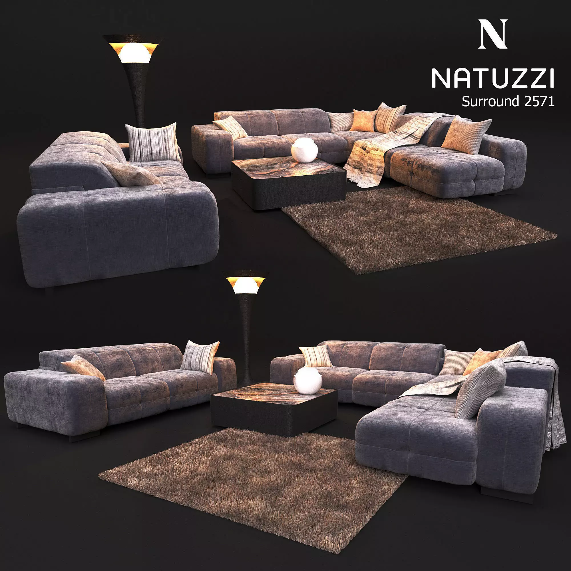 Sofa NATUZZI Surround 2571 3D model