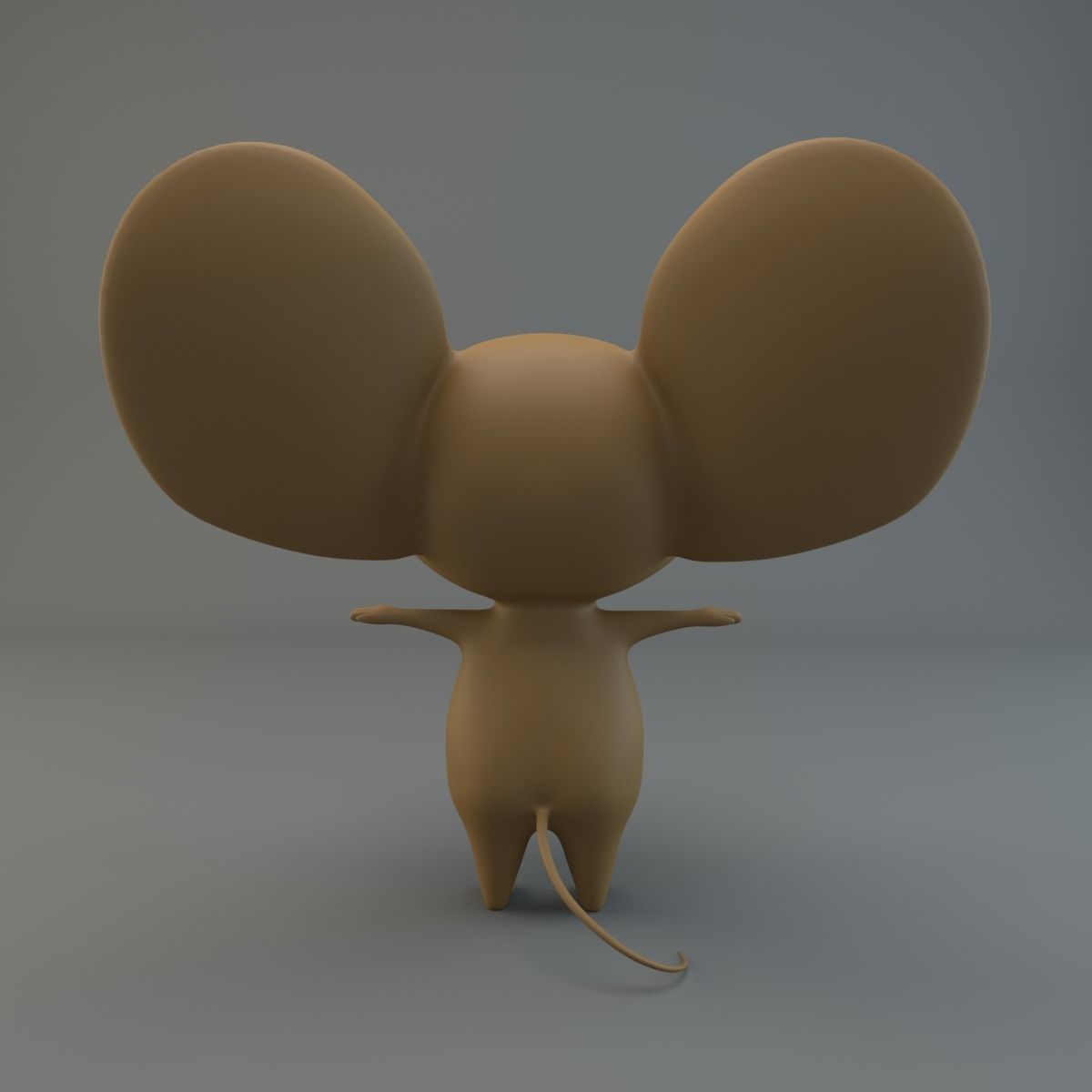 Cartoon Mouse Low-poly 3D model_2