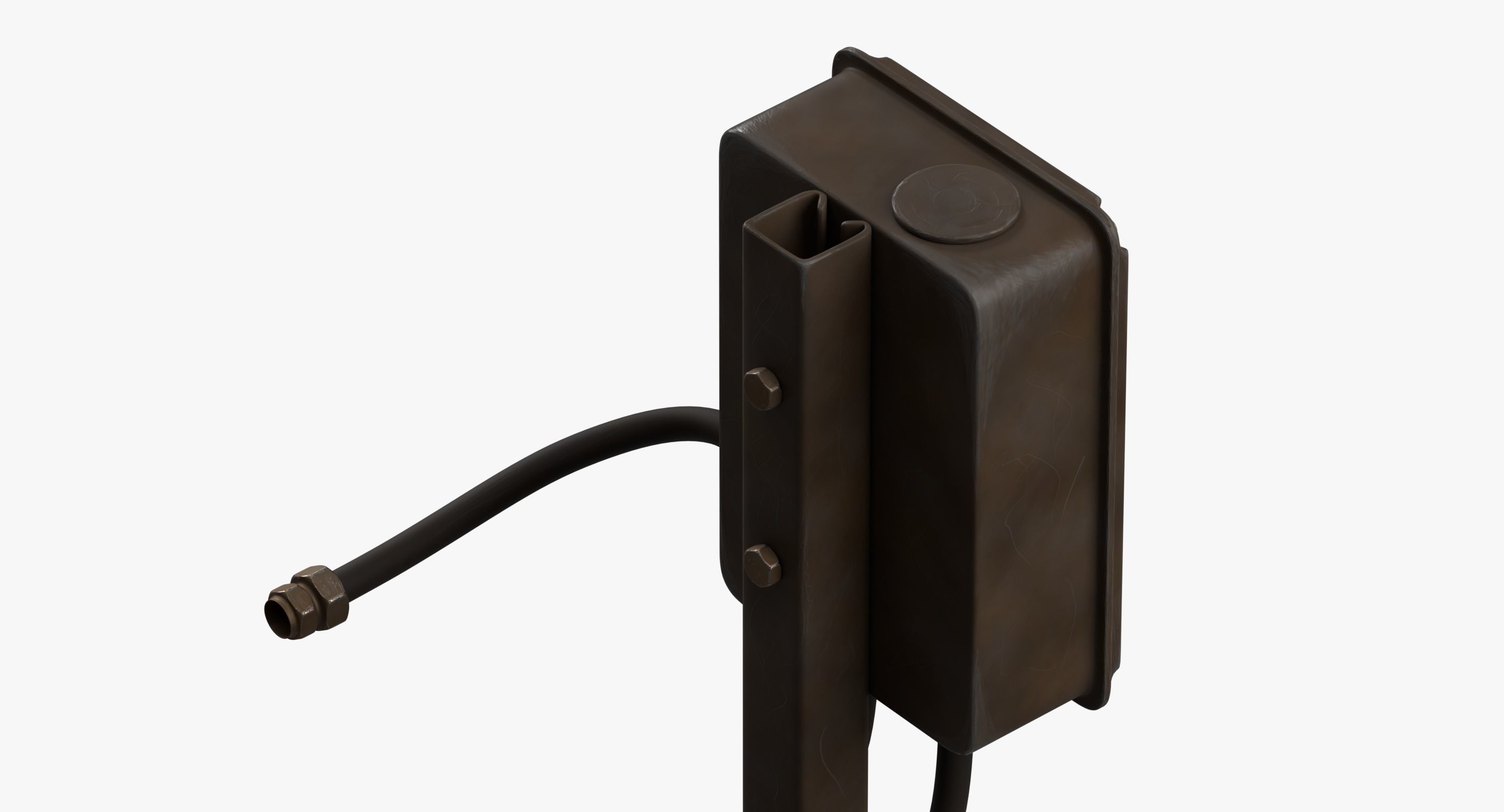 Industrial Power Switch Low-poly 3D model_8