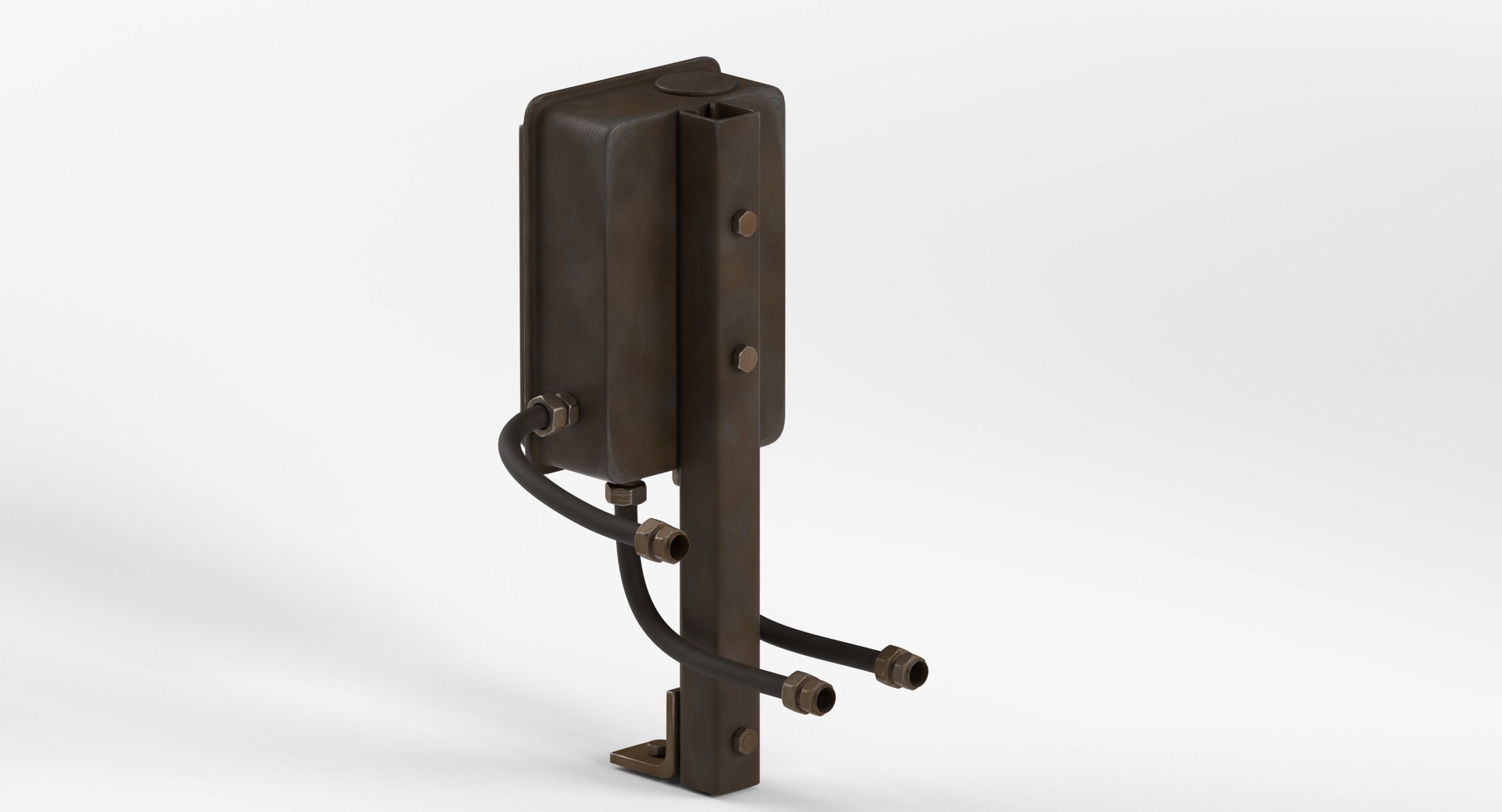 Industrial Power Switch Low-poly 3D model_4