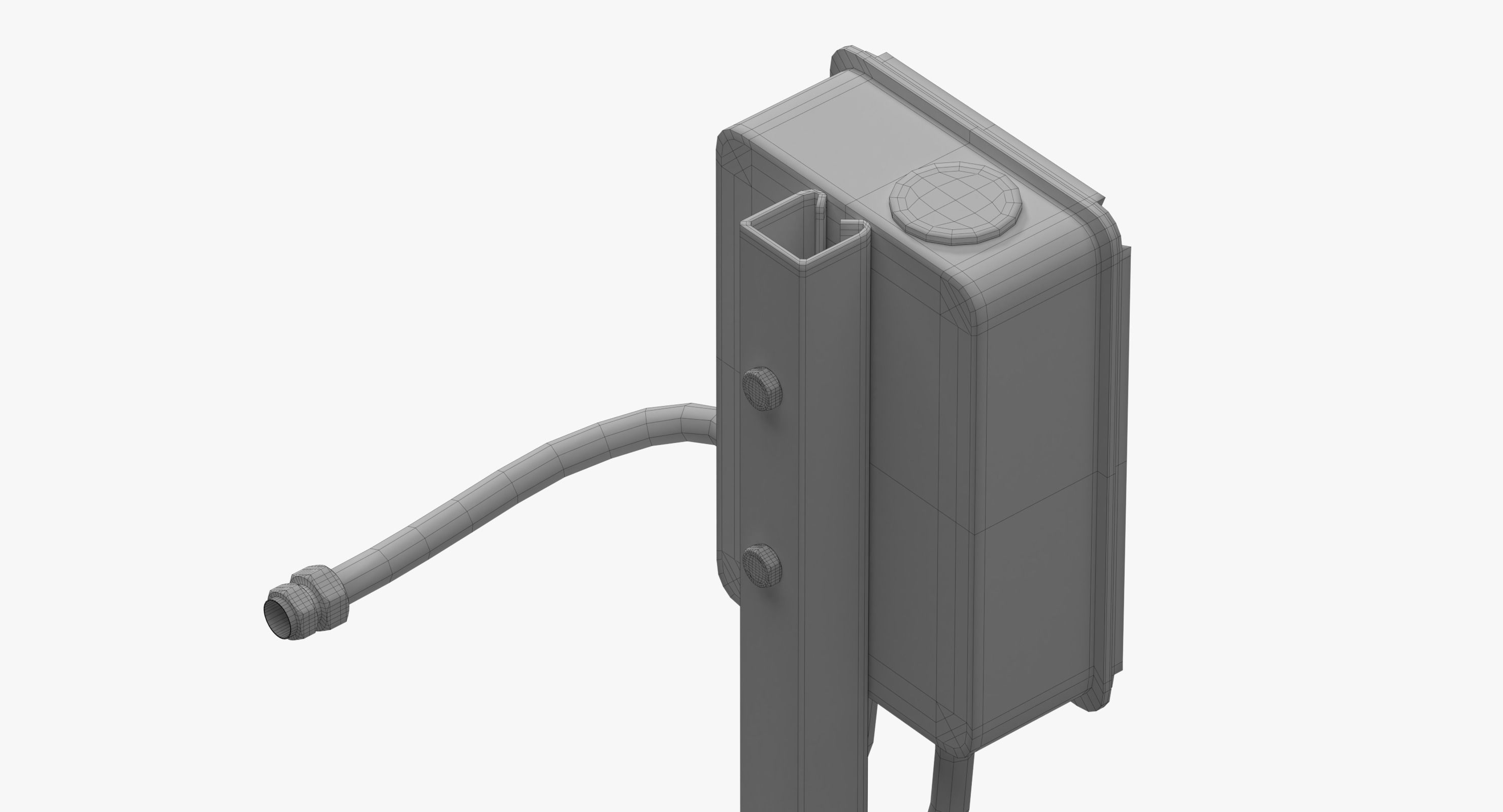 Industrial Power Switch Low-poly 3D model_9