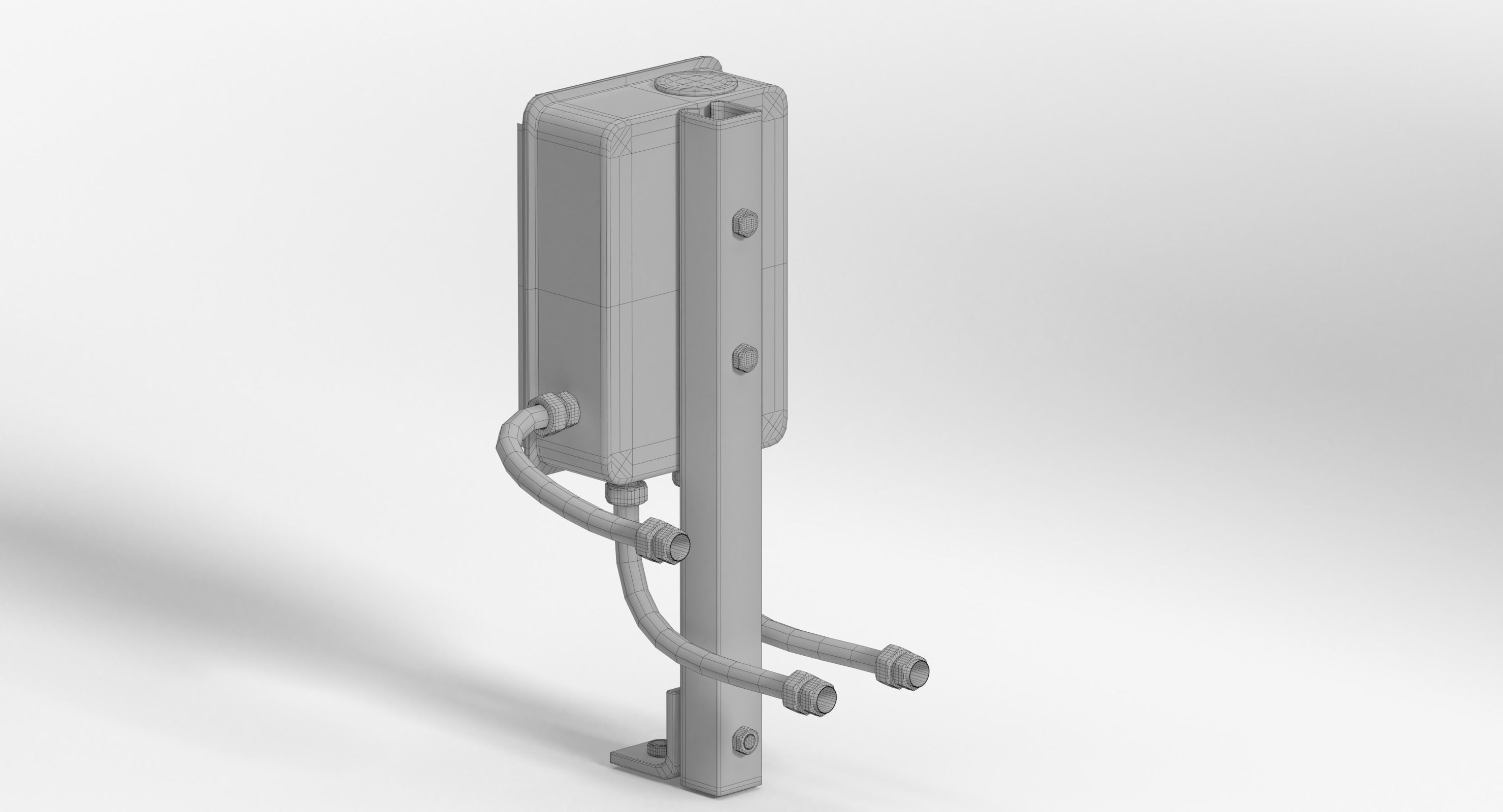 Industrial Power Switch Low-poly 3D model_5