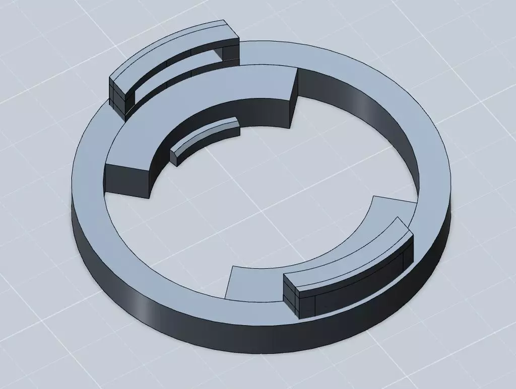 Beyblade attack ring template Free 3D print model_0