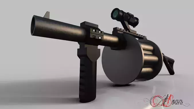 M32 - Grenade launcher 3D model M32 - Grenade launcher 3D model