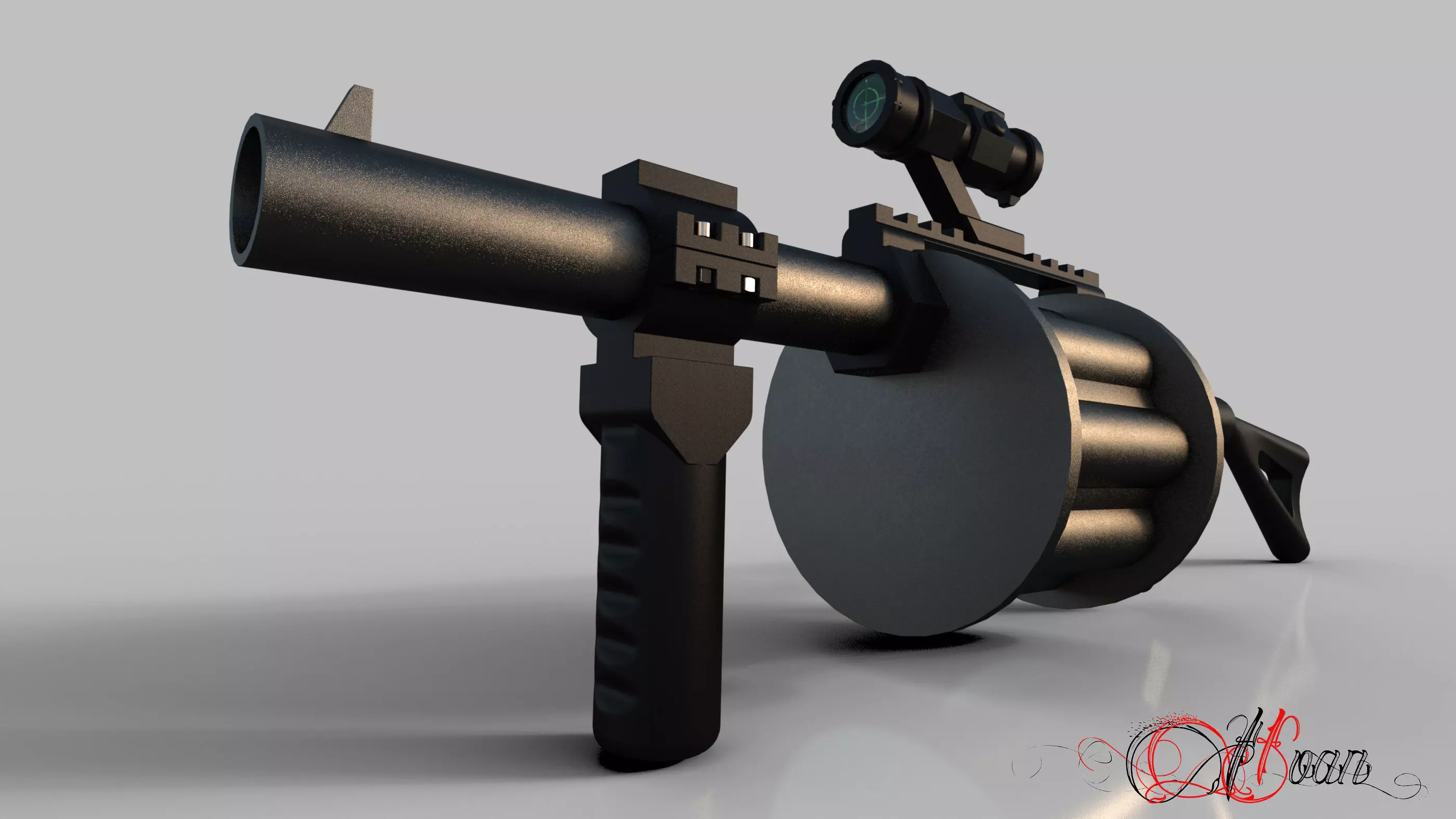 M32 - Grenade launcher 3D model_0