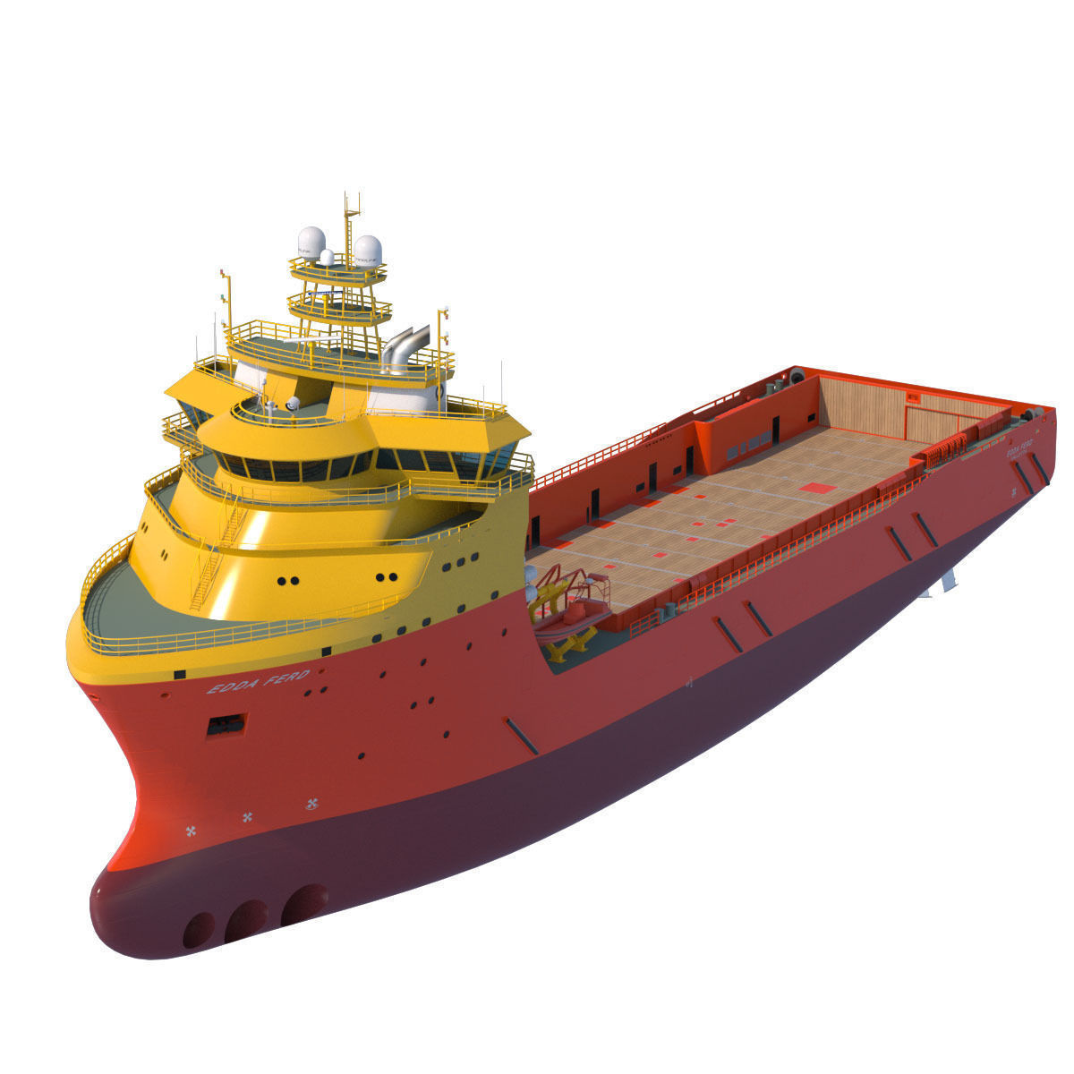 92 m Platform Supply Vessel Edda Ferd 3D model_2