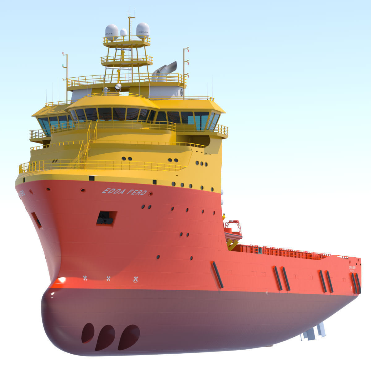 92 m Platform Supply Vessel Edda Ferd 3D model_9