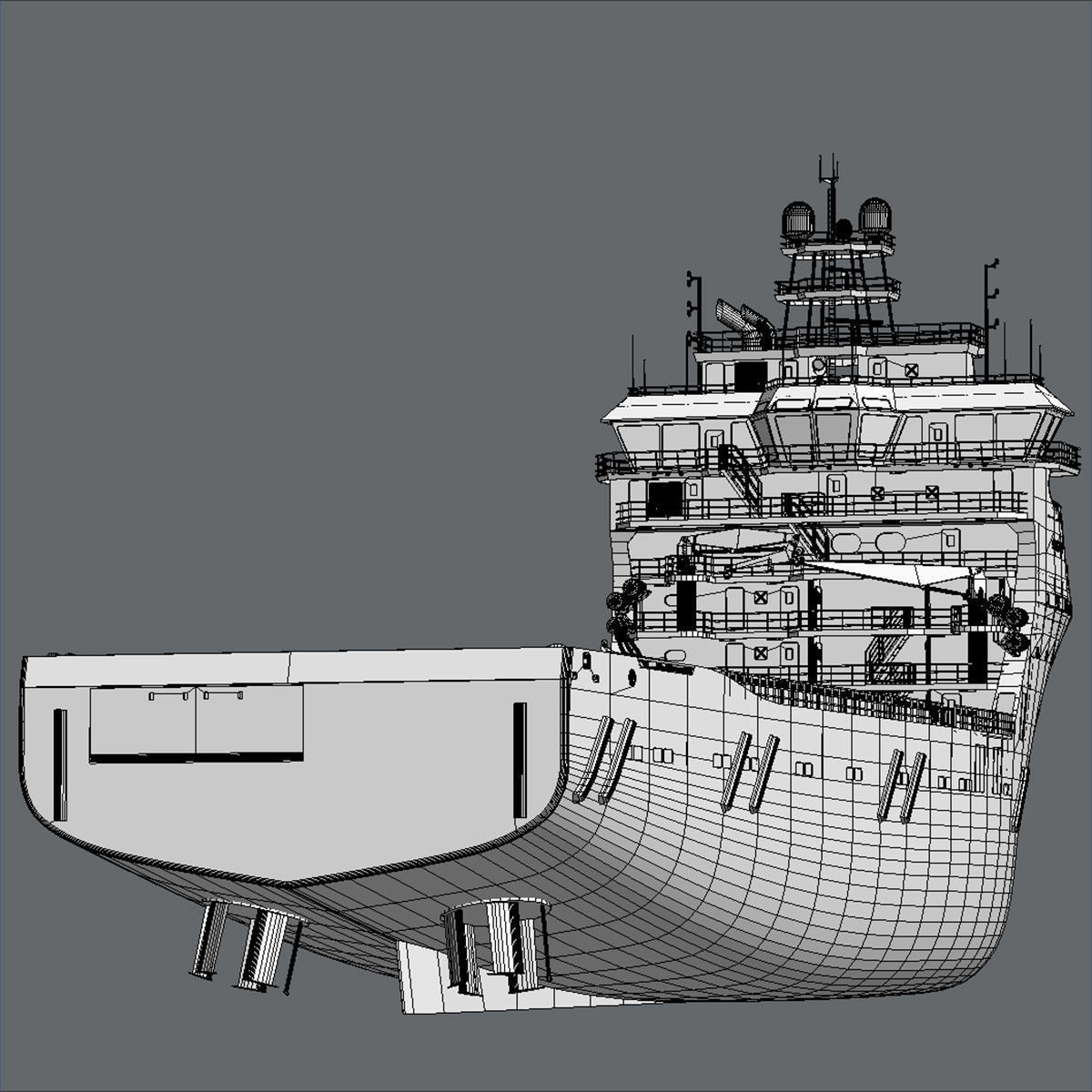 92 m Platform Supply Vessel Edda Ferd 3D model_8