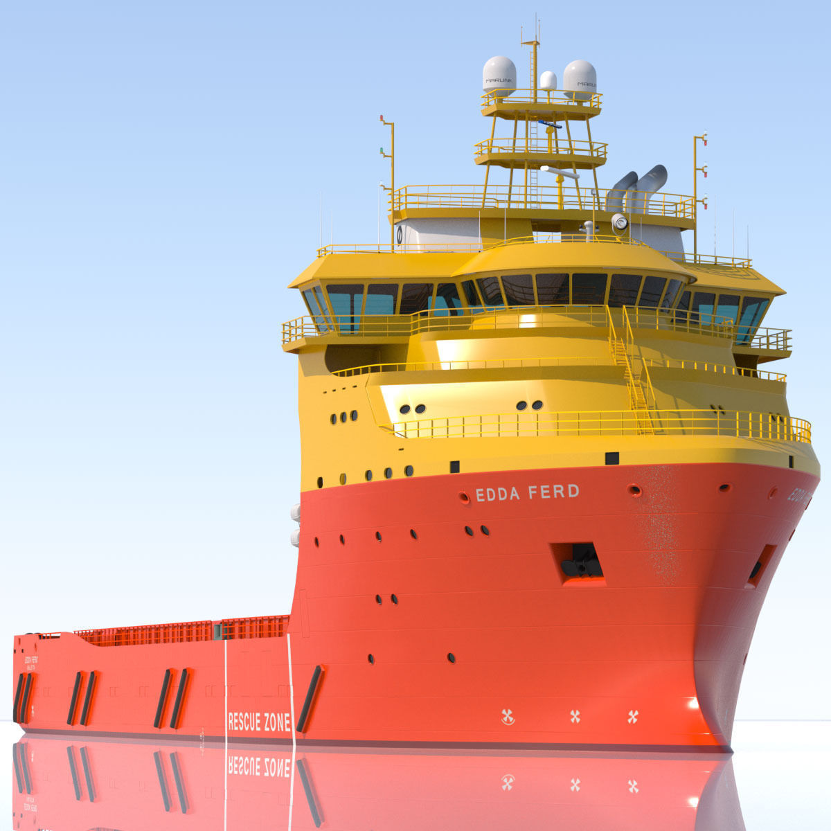 92 m Platform Supply Vessel Edda Ferd 3D model_3