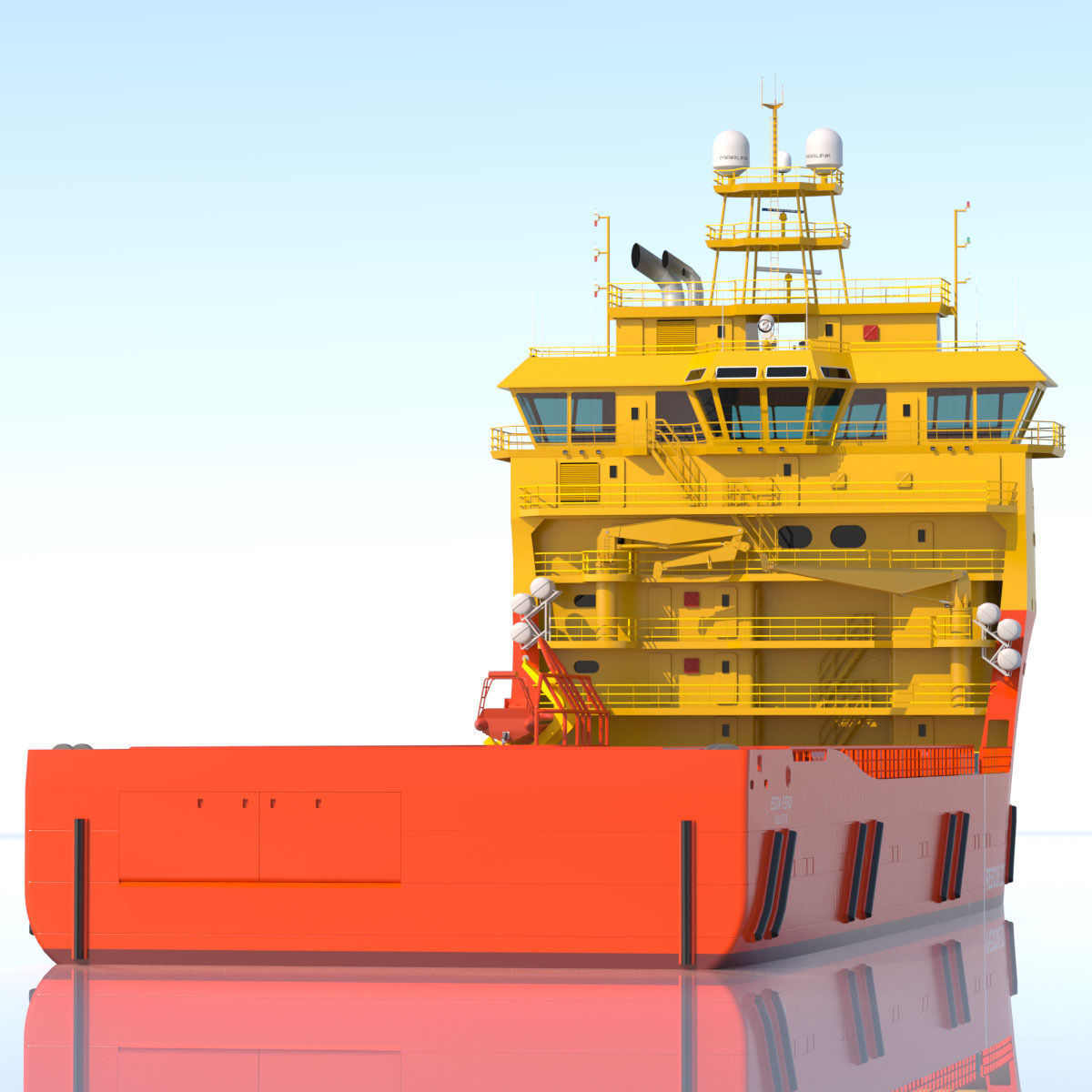 92 m Platform Supply Vessel Edda Ferd 3D model_6