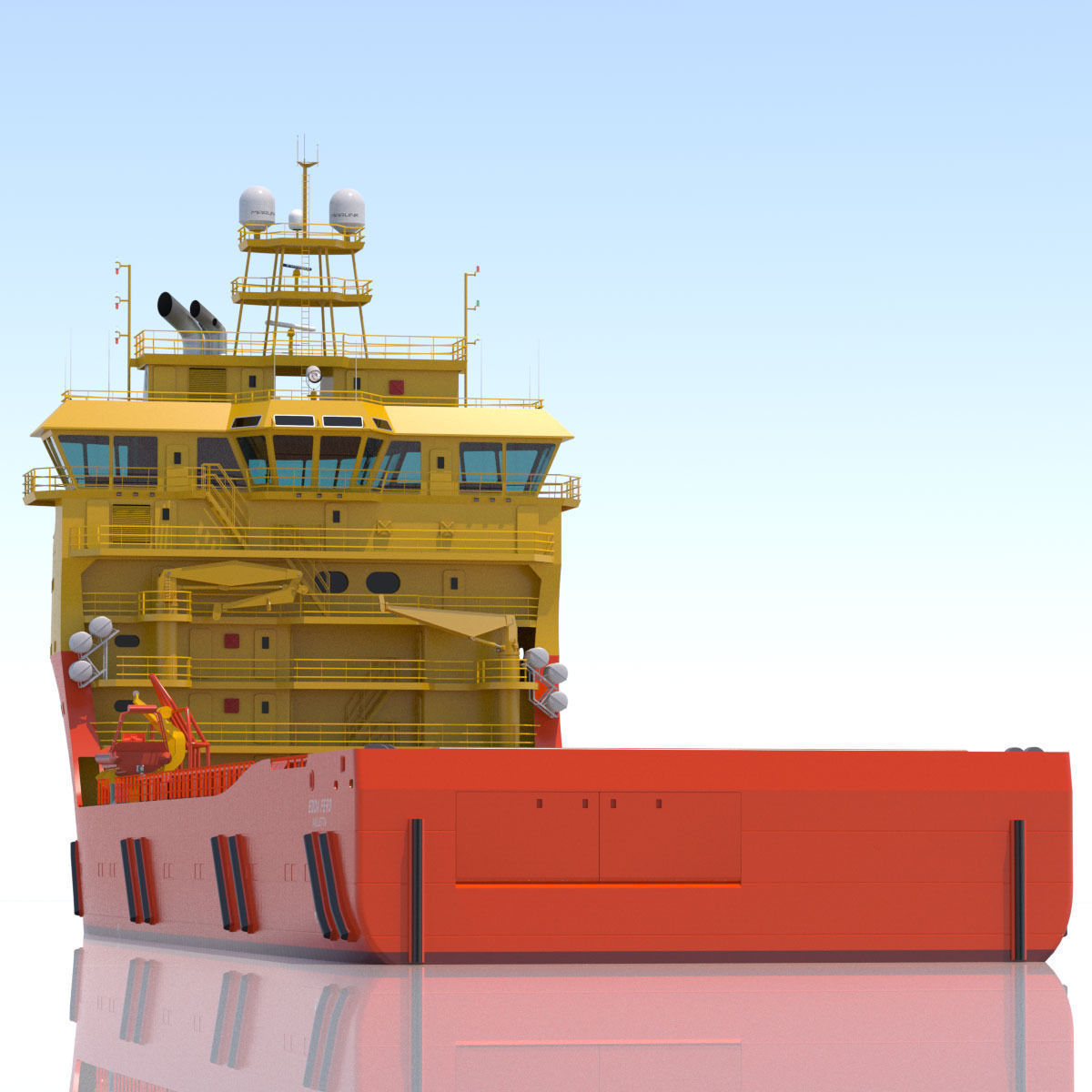 92 m Platform Supply Vessel Edda Ferd 3D model_5