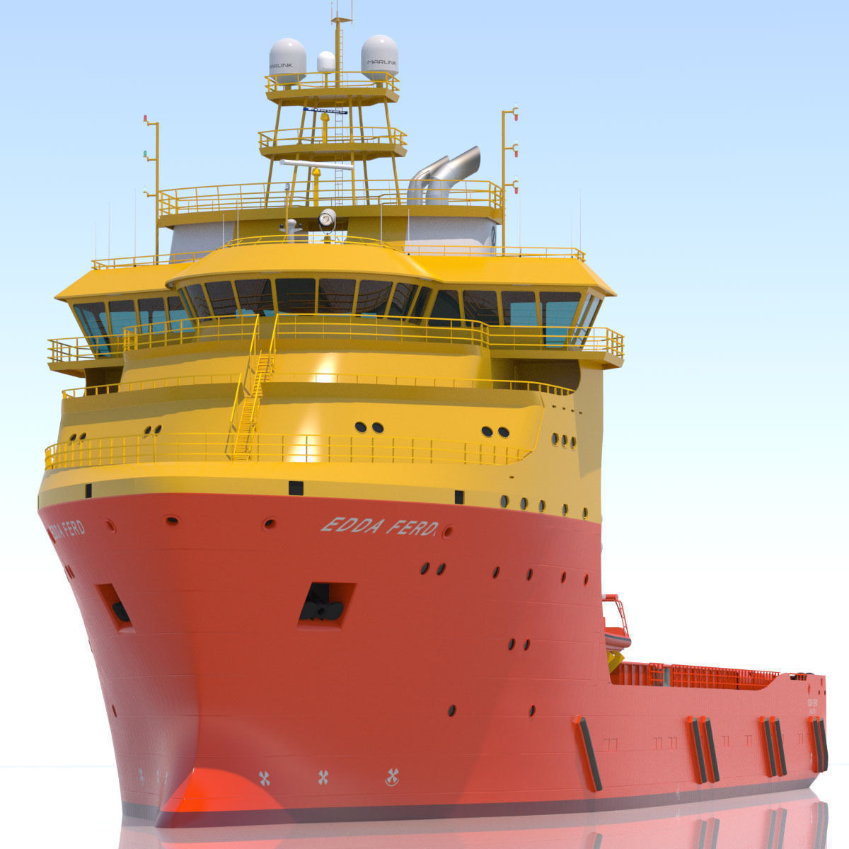 92 m Platform Supply Vessel Edda Ferd 3D model_4