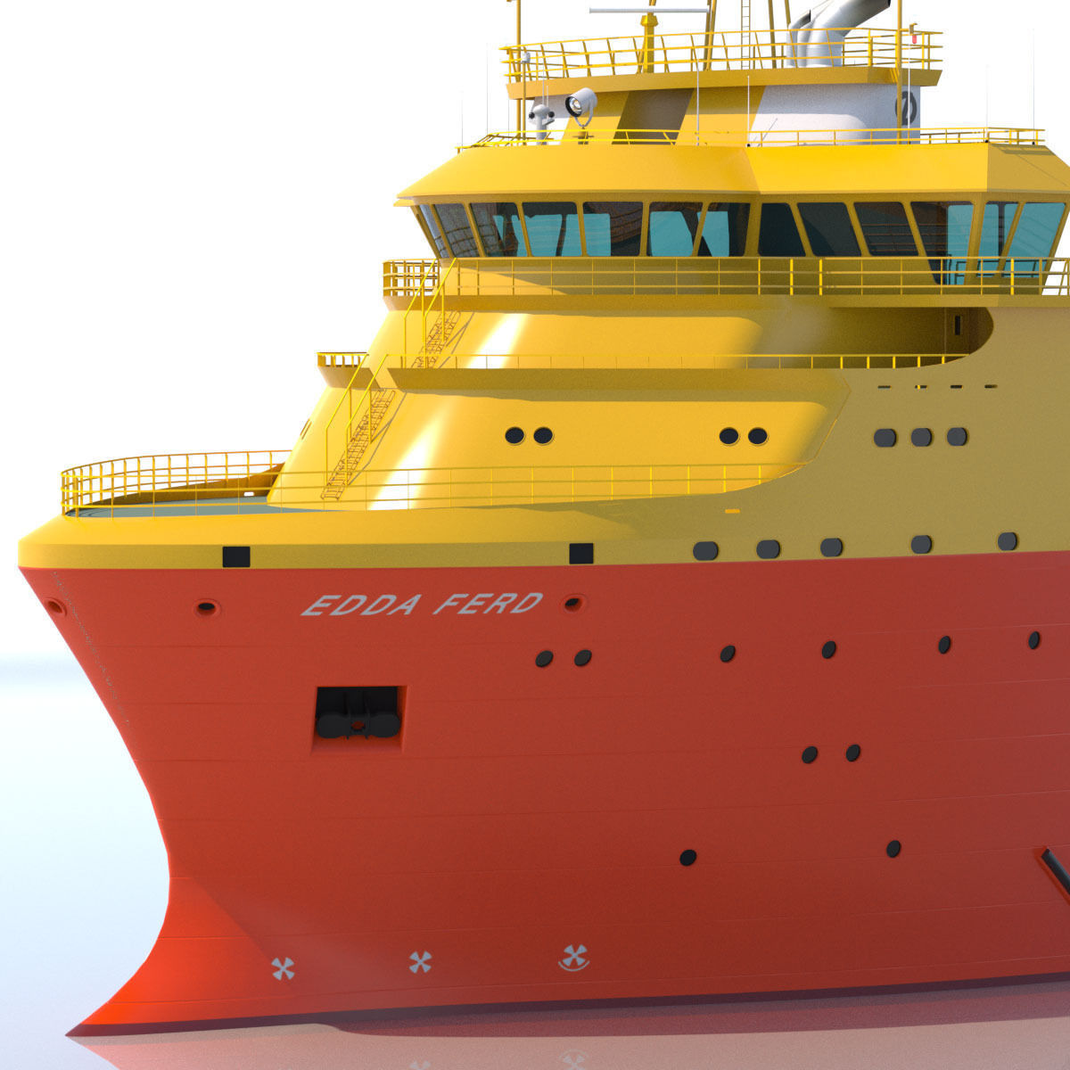 92 m Platform Supply Vessel Edda Ferd 3D model_12