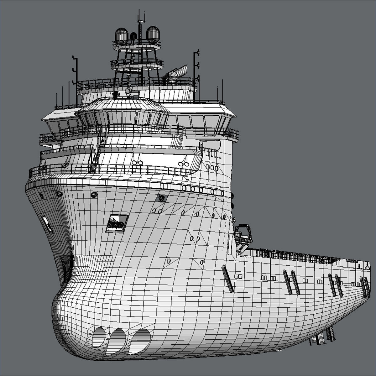 92 m Platform Supply Vessel Edda Ferd 3D model_7