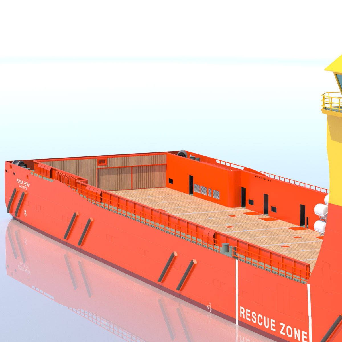 92 m Platform Supply Vessel Edda Ferd 3D model_14