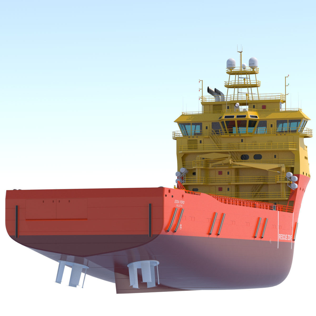 92 m Platform Supply Vessel Edda Ferd 3D model_10