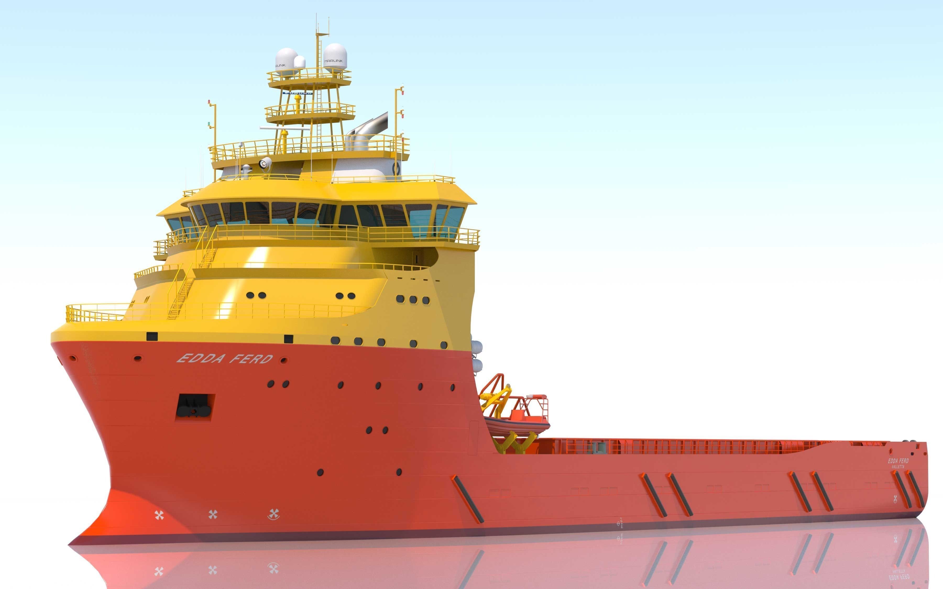 92 m Platform Supply Vessel Edda Ferd 3D model_19