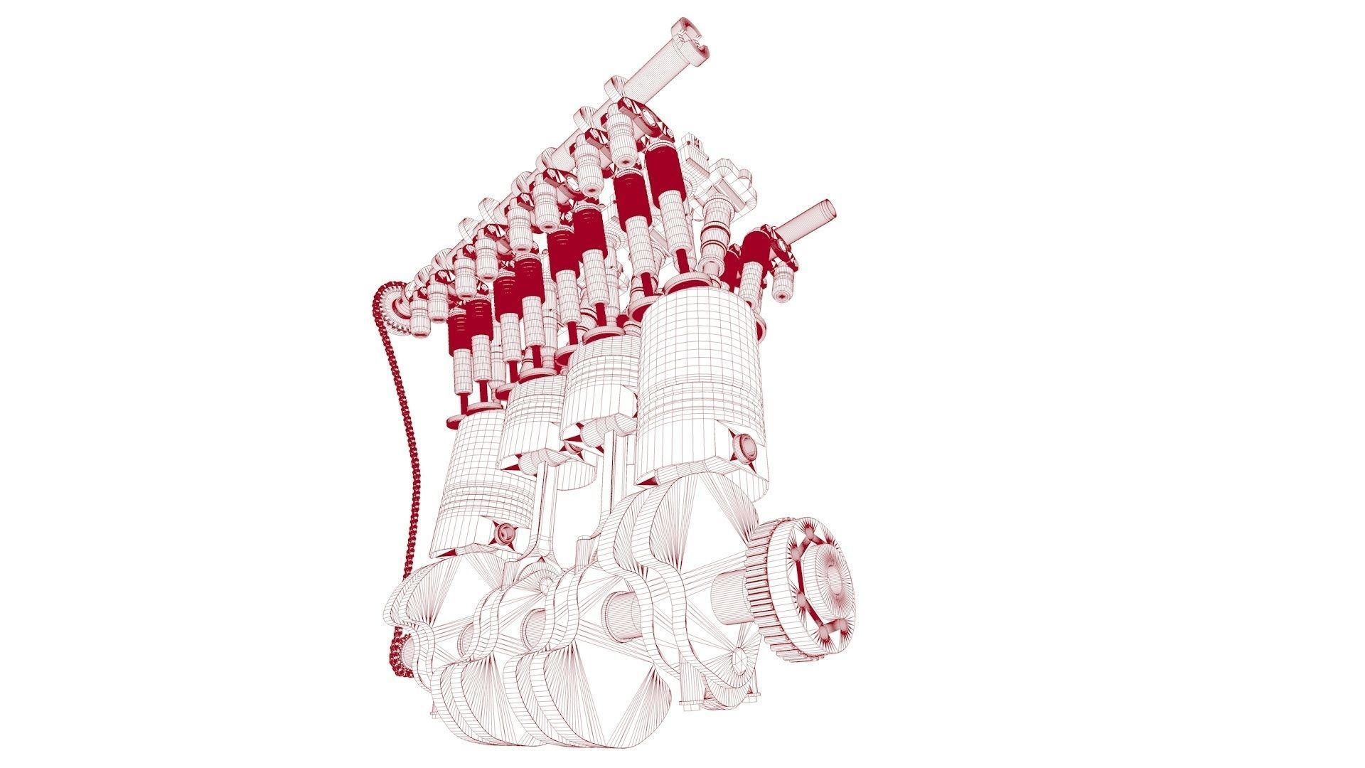 Engine Animated 3D model_3