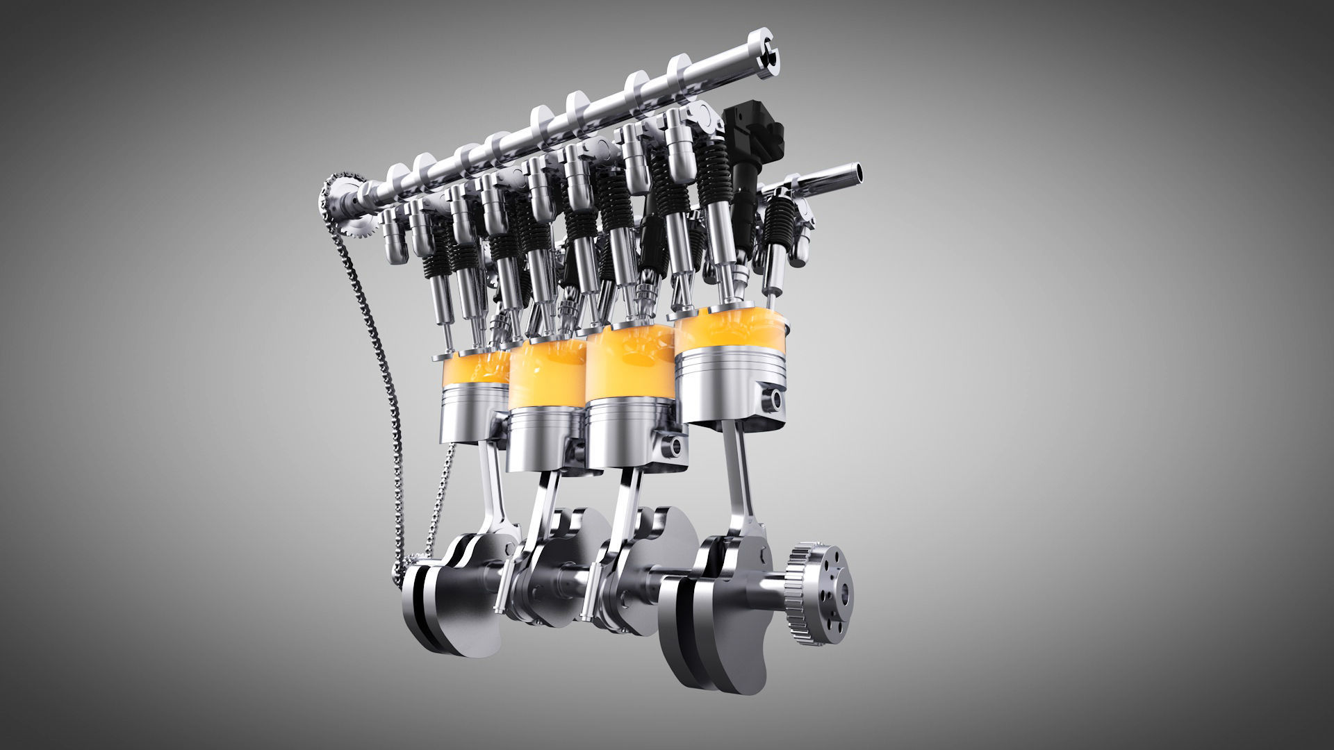 Engine Animated 3D model_1