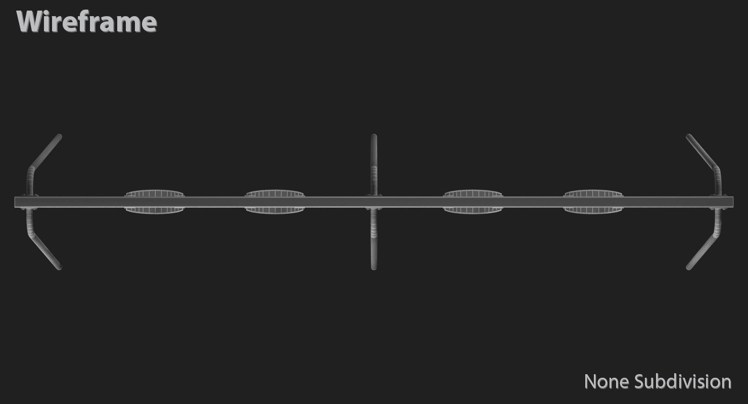 Swing set with swings Low-poly 3D model_19