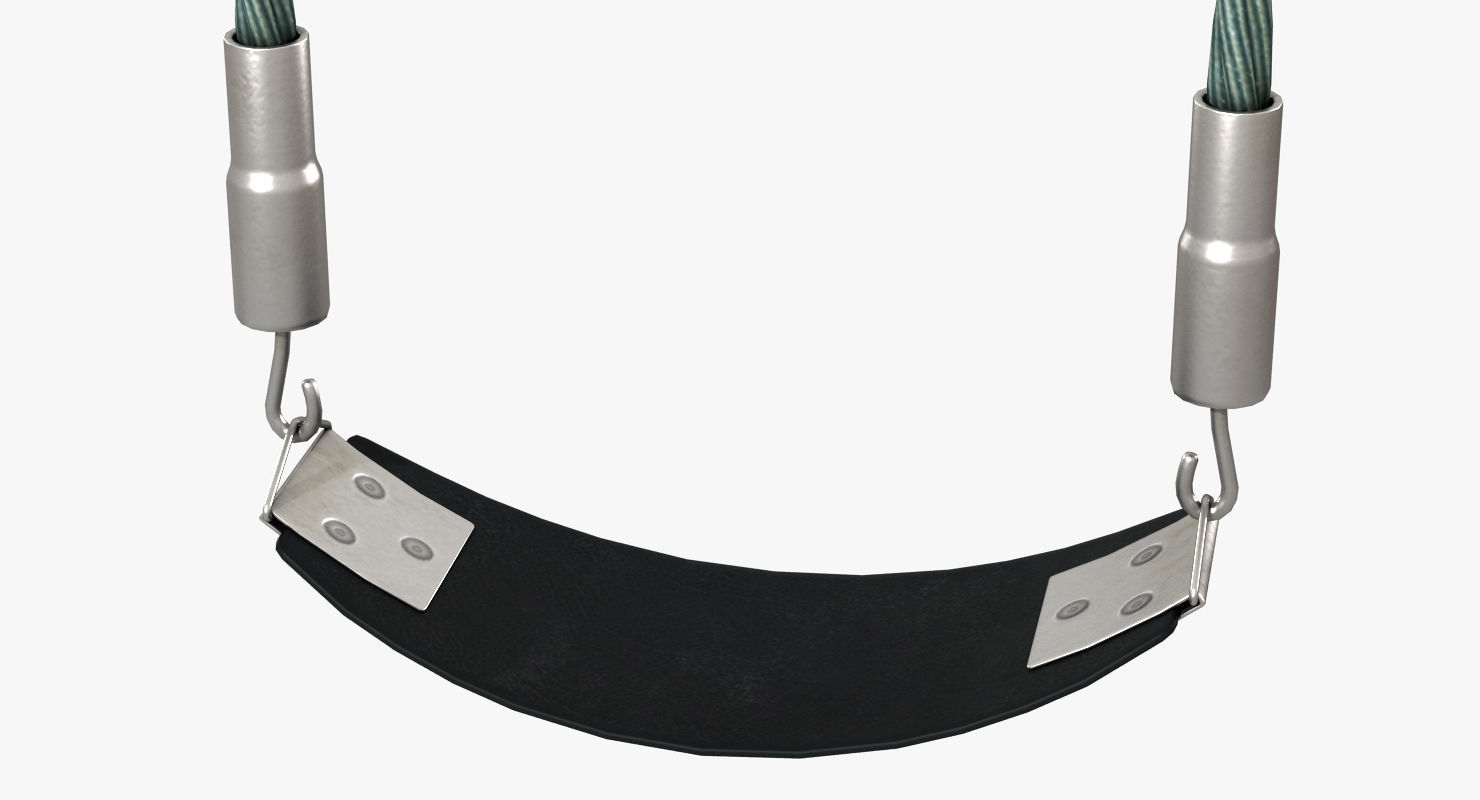 Swing set with swings Low-poly 3D model_4