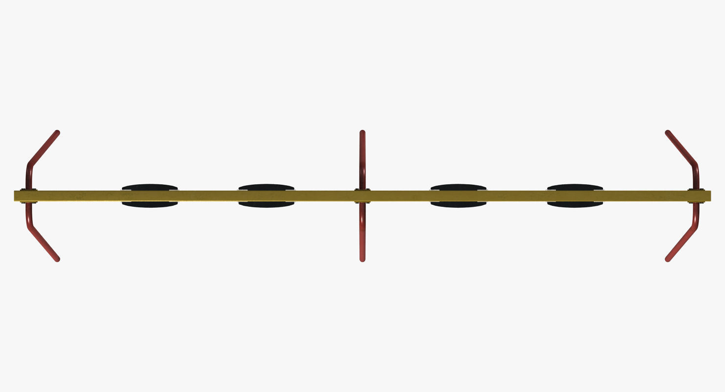 Swing set with swings Low-poly 3D model_10