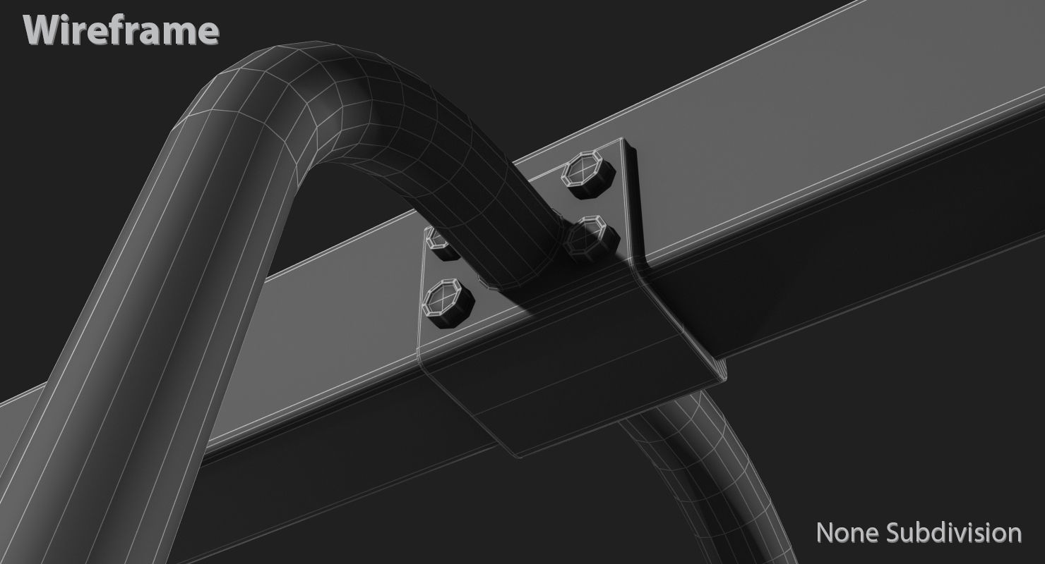 Swing set with swings Low-poly 3D model_17