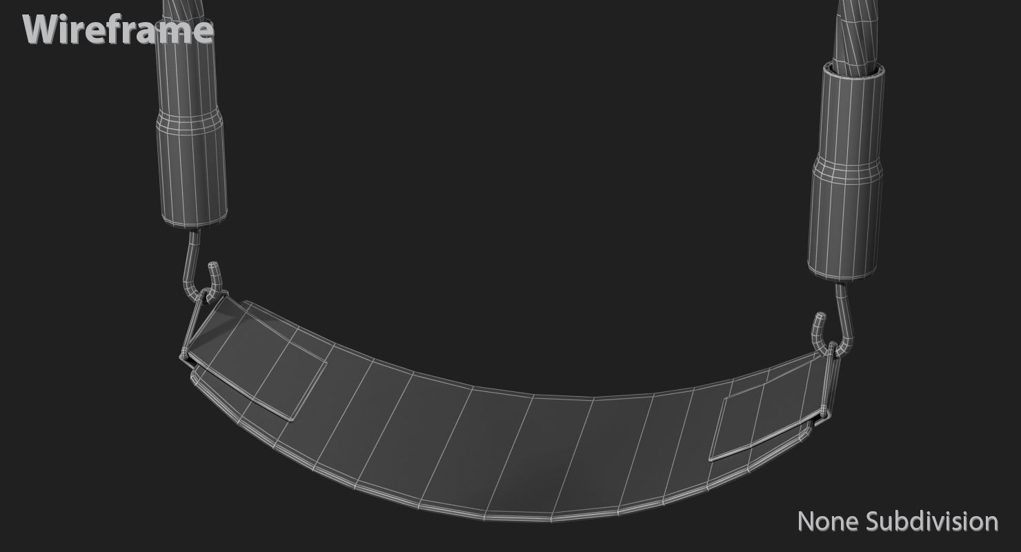 Swing set with swings Low-poly 3D model_15