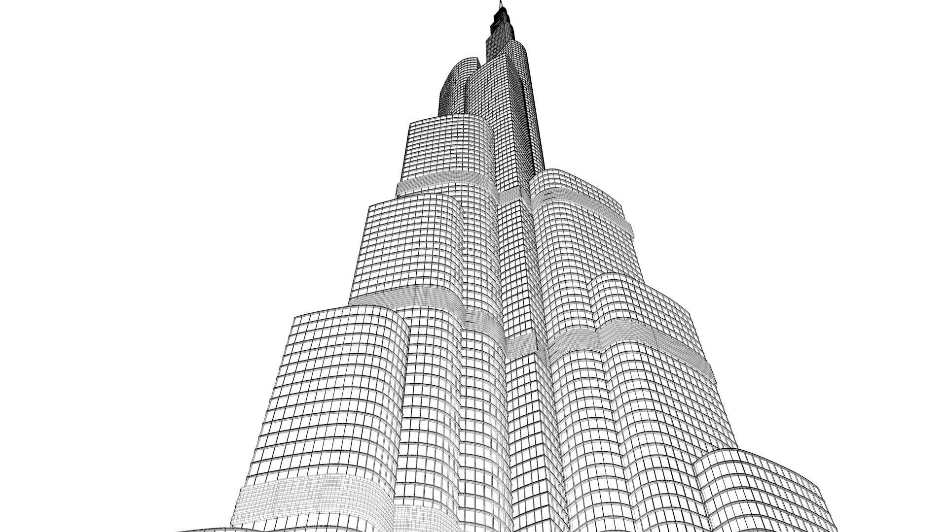 Burj Khalifa 3D model_2