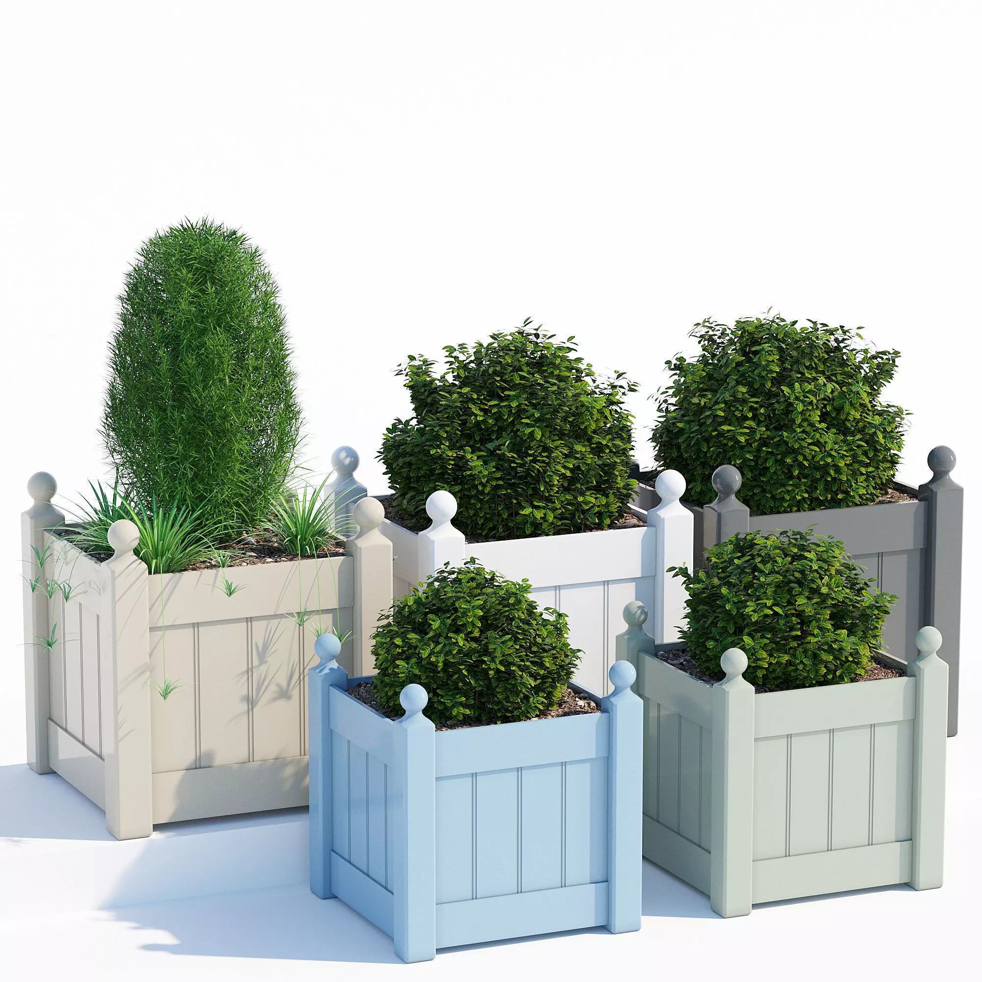 Timber classic planter 3D model