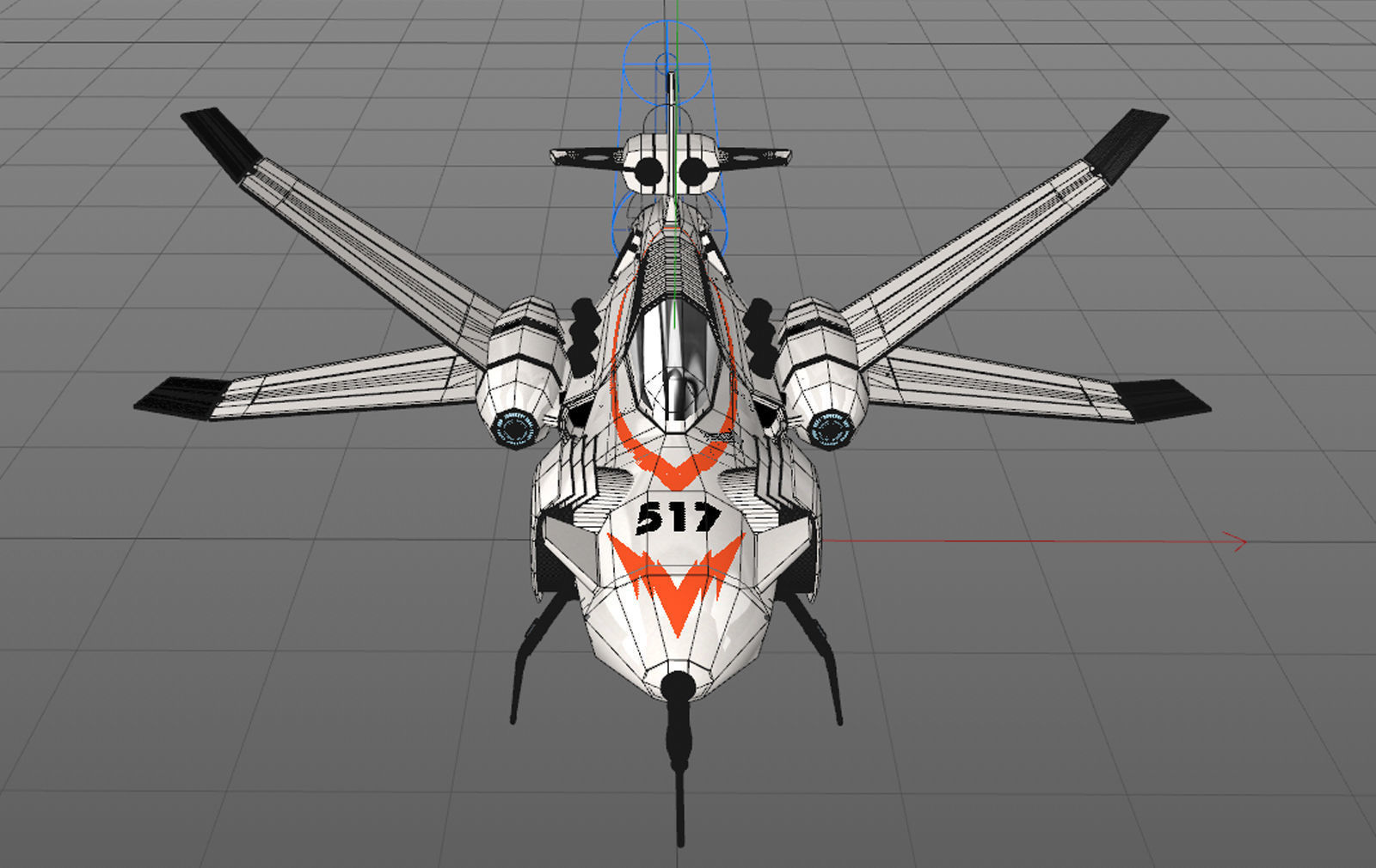 The Shark Rider 2 Flash Jet 517 3D model_1