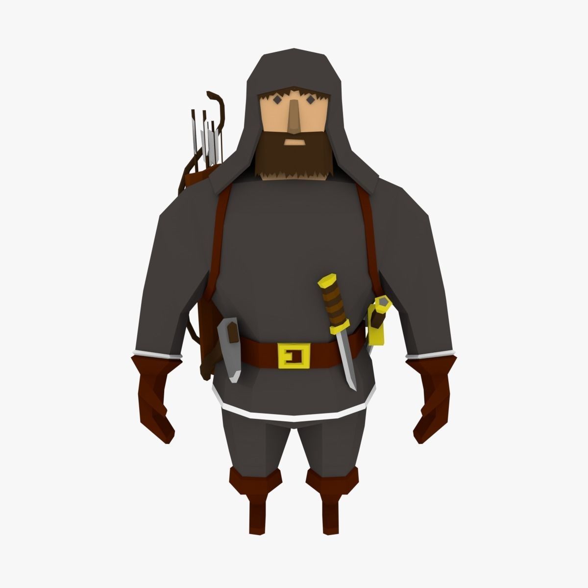 LowPoly Man Character Low-poly 3D model_0